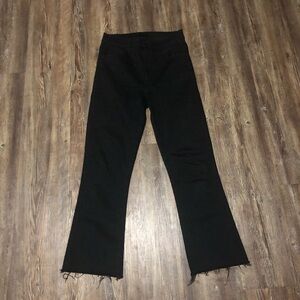 Mother Hustler Ankle Fray Jeans Women's 26 Designer Denim in Not Guilty Wash